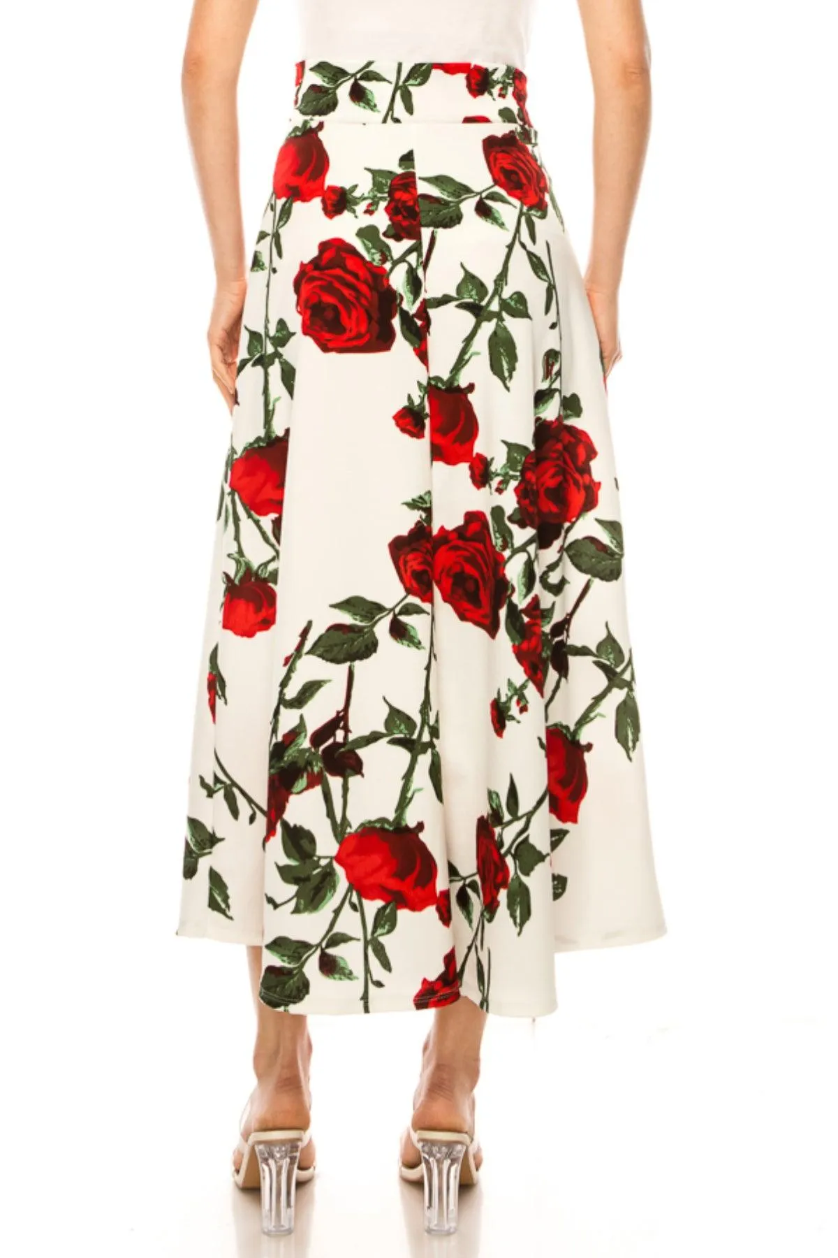 Women's Casual Floral Print A-Line Long Skirt