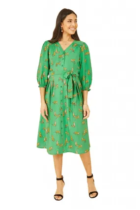 Yumi Green Cheetah Print Midi Shirt Dress – Universal clothing store  creates your own wardrobe